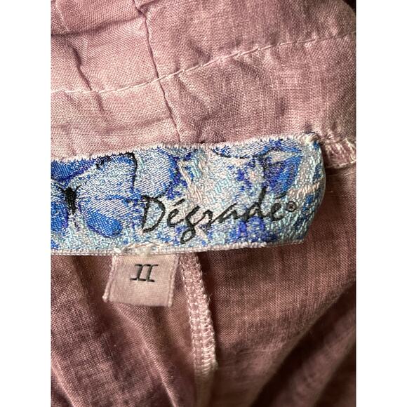 Degrade Women's 100% Linen Coastal Gauze Sheer Whimsical Lagenlook Fairy Set M/L - Picture 9 of 16